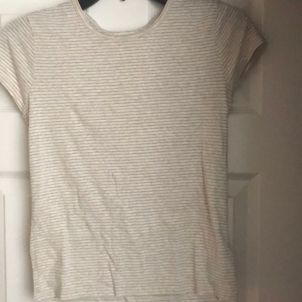 Beige with gold stripes t-shirt